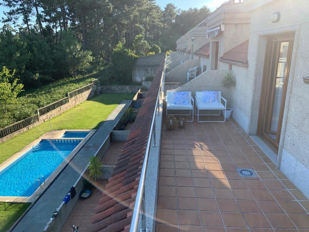 "Sanxenxo Holidays" Atico Con Garaje, Barbacoa Y Piscina A 5 Min Del Centro Екстериор снимка
